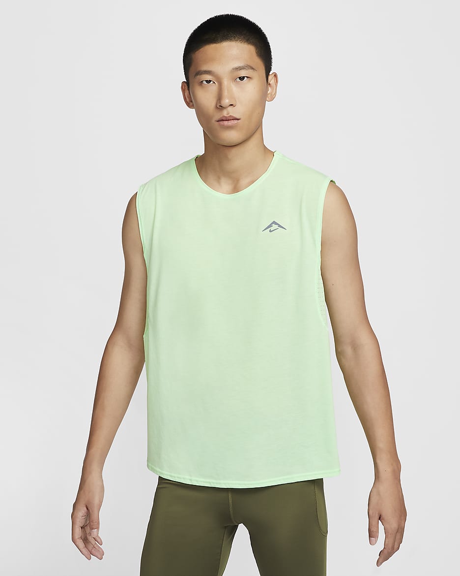 Nike green running top online